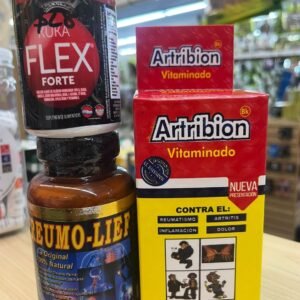 Artribion Vitaminado, Kura Flex Forte y Reumo-Lief en mostrador