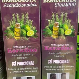 Bergamota Shampoo y Acondicionador con keratina