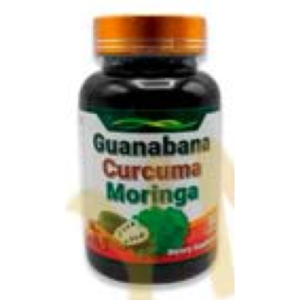 Guanábana, Cúrcuma, Moringa — 90 cápsulas